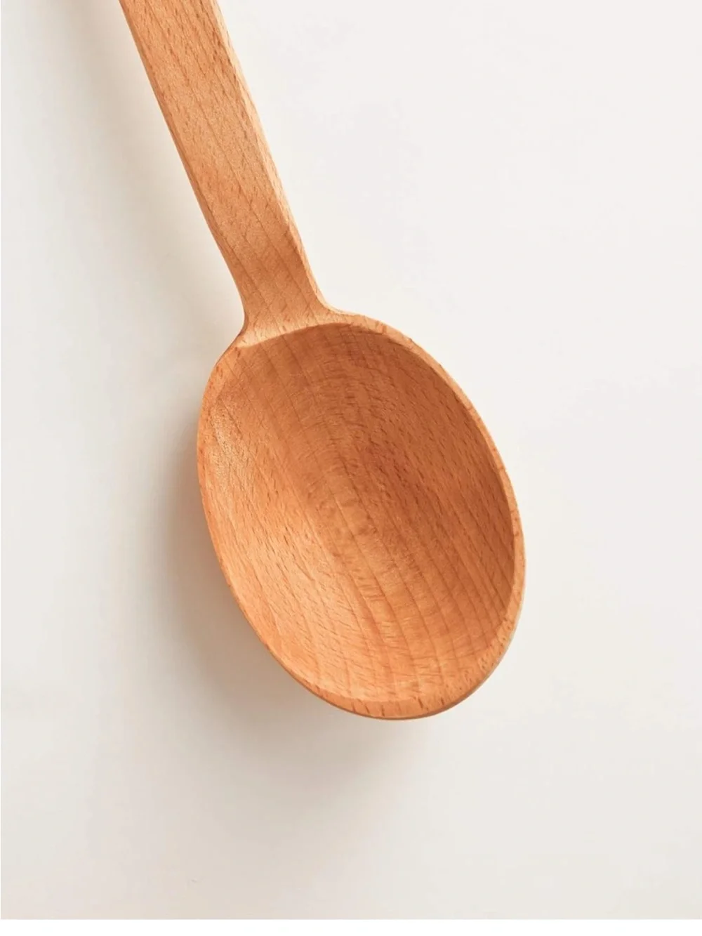 Wooden Cooking Spoon - Natural Brown Long-Handle